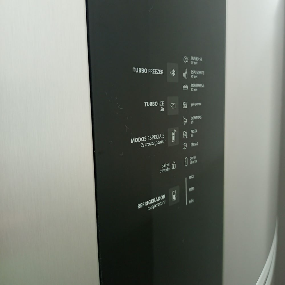 Encontraproduto.com.br - Geladeira Brastemp Frost Free Duplex 462 litros cor Inox* com Painel Eletrônico e Turbo control  - BRM55BKBS3_WBOM_JI4363110