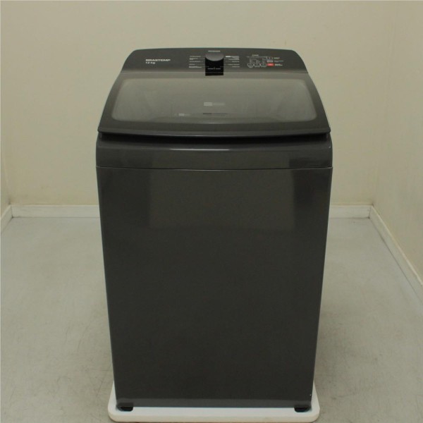Encontraproduto.com.br - Lavadora de Roupas Brastemp 12Kg com Ciclo Tira Manchas Advanced e Ciclo Antibolinha Cinza Platinum BWK12B9 – 220 Volts