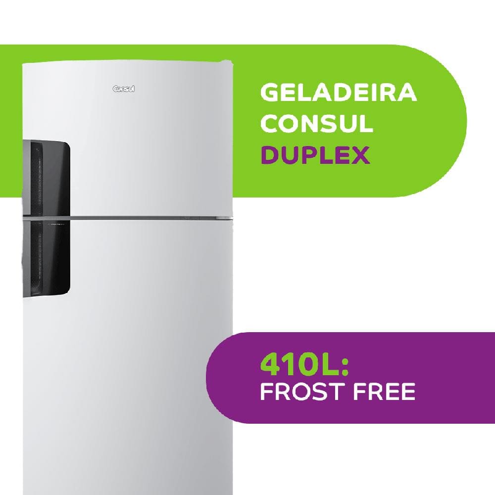 Encontraproduto.com.br - Geladeira Consul 410 Litros CRM50FB Duplex Frost Free com Espaço Flex Branca