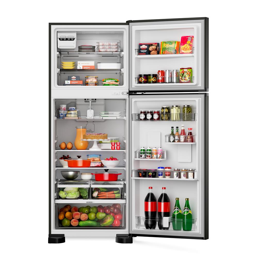 Encontraproduto.com.br - Geladeira Duplex Frost Free 461 litros A+++ cor Black Inox com tecnologia Turbo Control e Fresh Box - BRM56FE