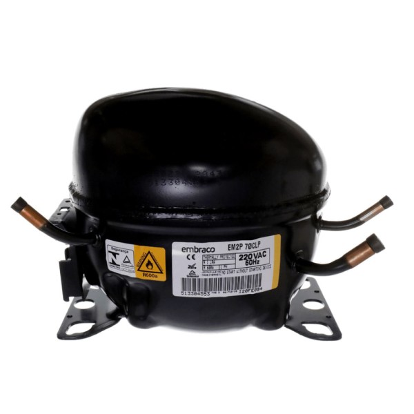 Encontraproduto.com.br - Compressor Embraco 1/5 R600A EM2P70CLP- 220 Volts