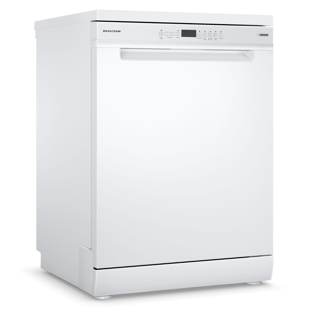 Encontraproduto.com.br - Compre Lava-Louças Brastemp 14 Serviços Branca BLF60AB e Ganhe Detergente em Pó Finish 700g