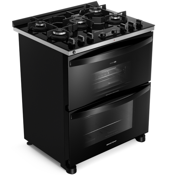 Encontraproduto.com.br - Fogão Duplo Forno Brastemp com Tecnologia Air Fryer Pro - BFD5LAE