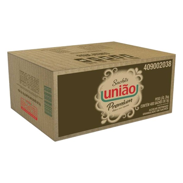 Encontraproduto.com.br - Açúcar Refinado União Granulado Sachê 5g com 400 Unidades