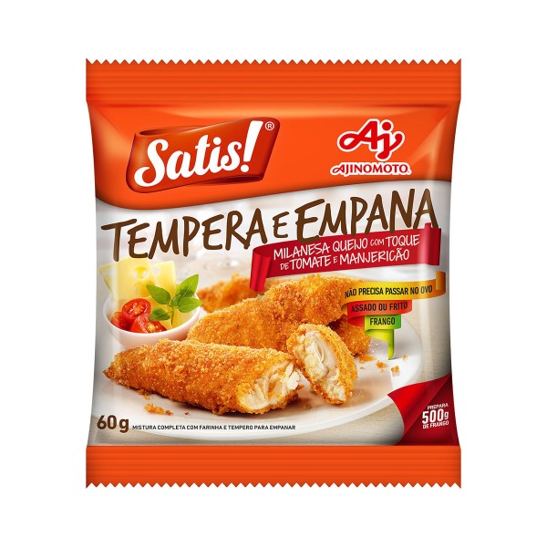 Encontraproduto.com.br - Tempera e Empana para Milanesa com Toque de Tomate e Manjericão Satis 60g