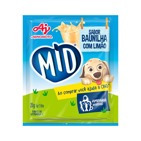 Encontraproduto.com.br - Refresco em Pó Mid Baunilha com Limão 25g