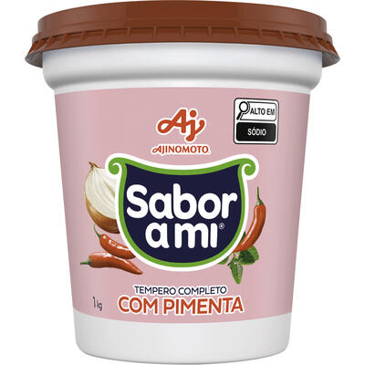 Encontraproduto.com.br - Tempero Sabor ami Com Pimenta Pote com 1kg