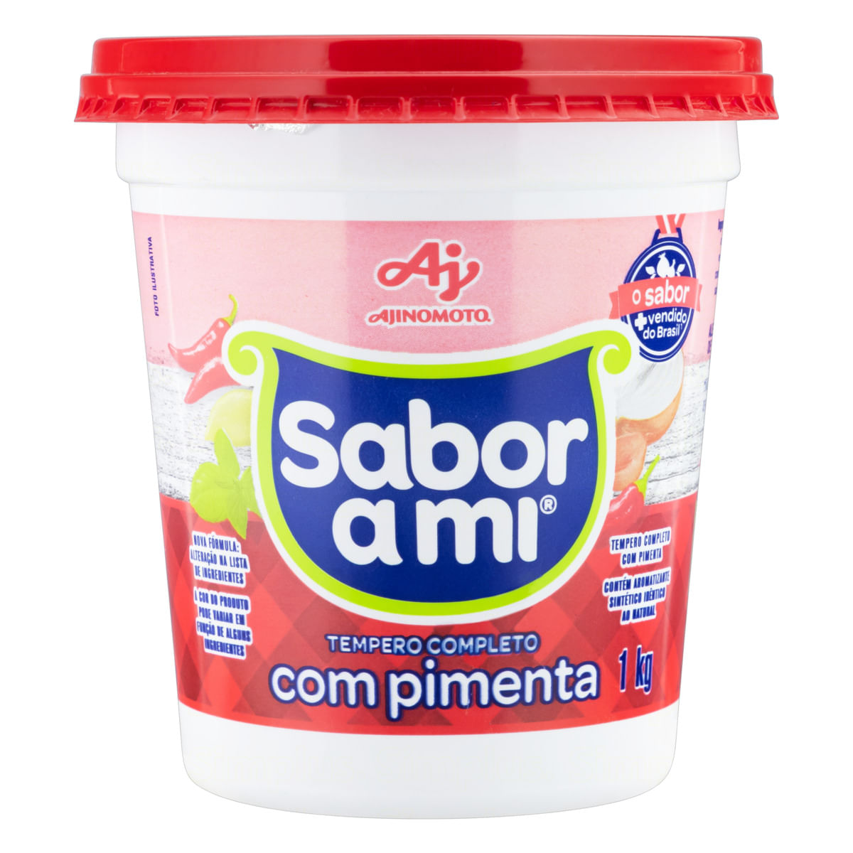 Encontraproduto.com.br - Tempero Sabor ami Com Pimenta Pote com 1kg