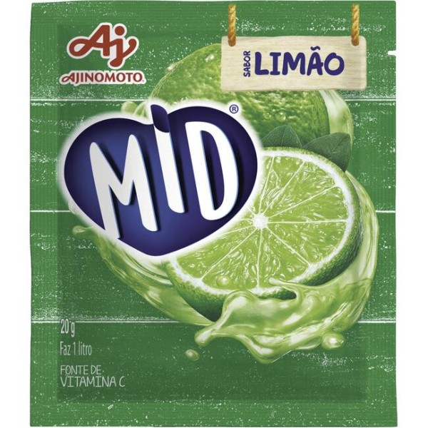 Refresco em Pó Mid Limão Envelope com 20g