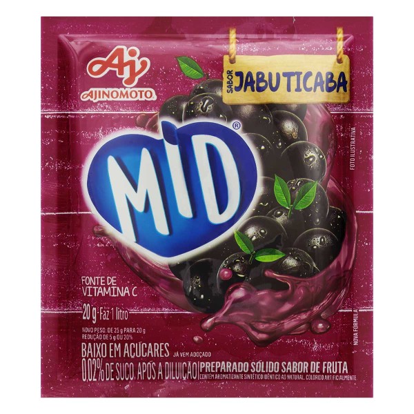 Encontraproduto.com.br - Refresco em Pó Mid Jabuticaba 20g