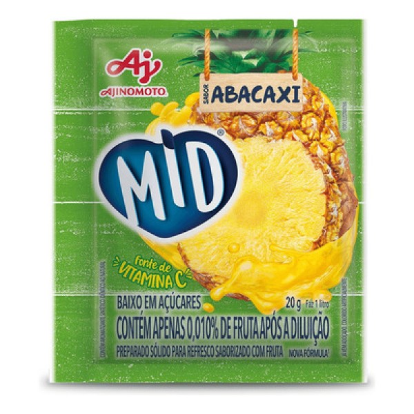 Encontraproduto.com.br - Refresco em Pó Mid Abacaxi 20g