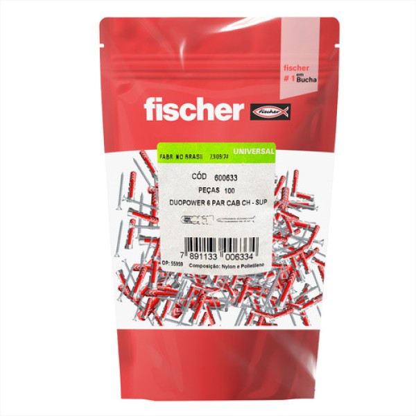 Encontraproduto.com.br - Bucha de Nylon DuoPower 6X30 - SUP 100 Fischer