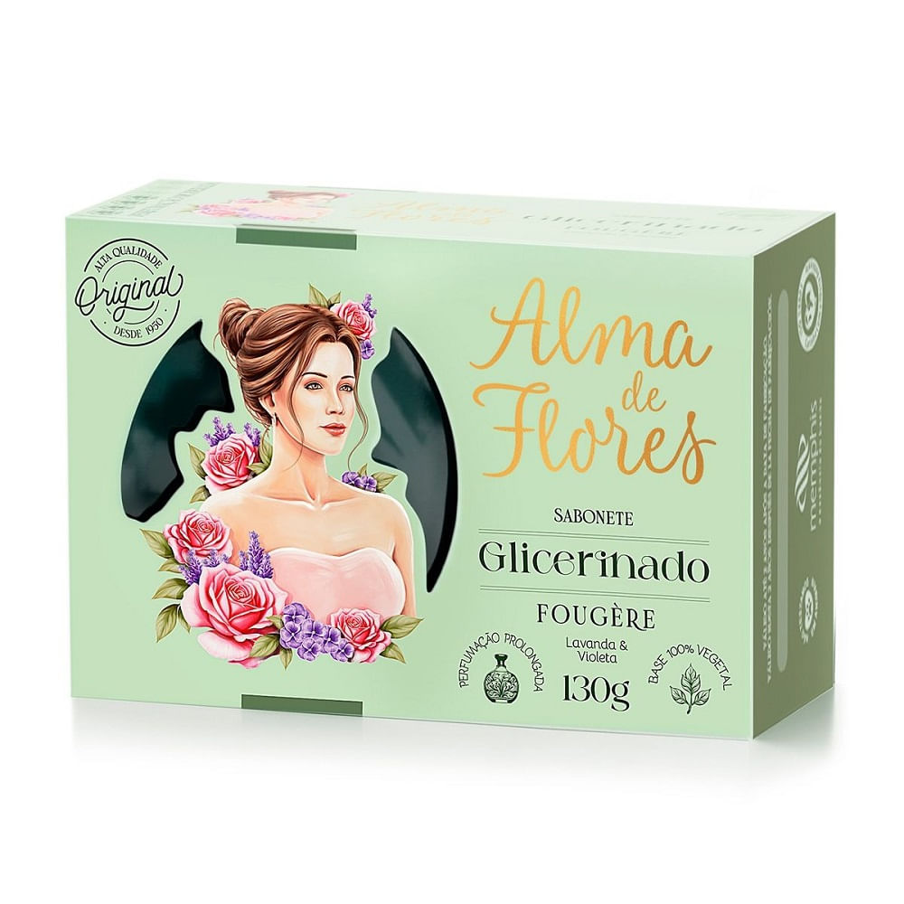 Encontraproduto.com.br - Sabonete Alma de Flores Glicerinado Fougère Unidade com 130g