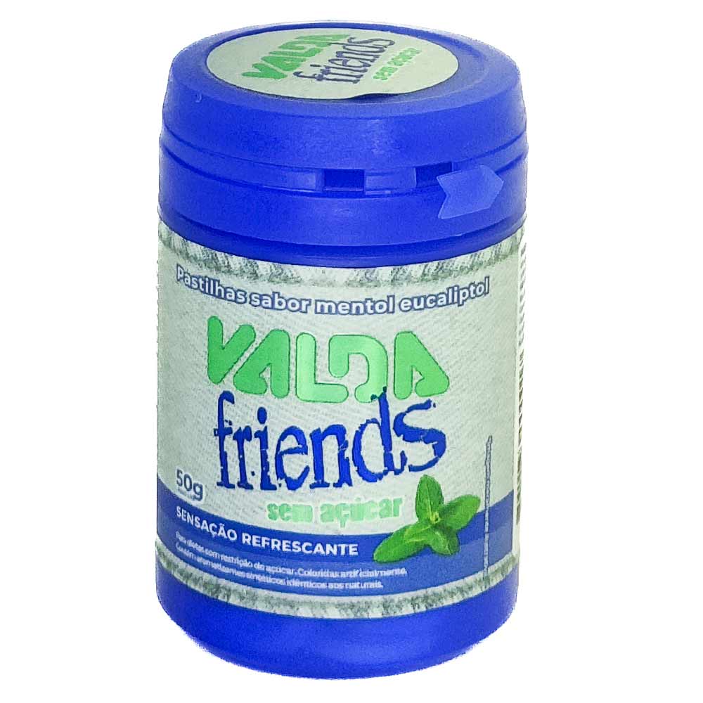 Encontraproduto.com.br - Pastilhas Mentol Eucalipto Zero Açúcar Valda Friends Frasco 50g