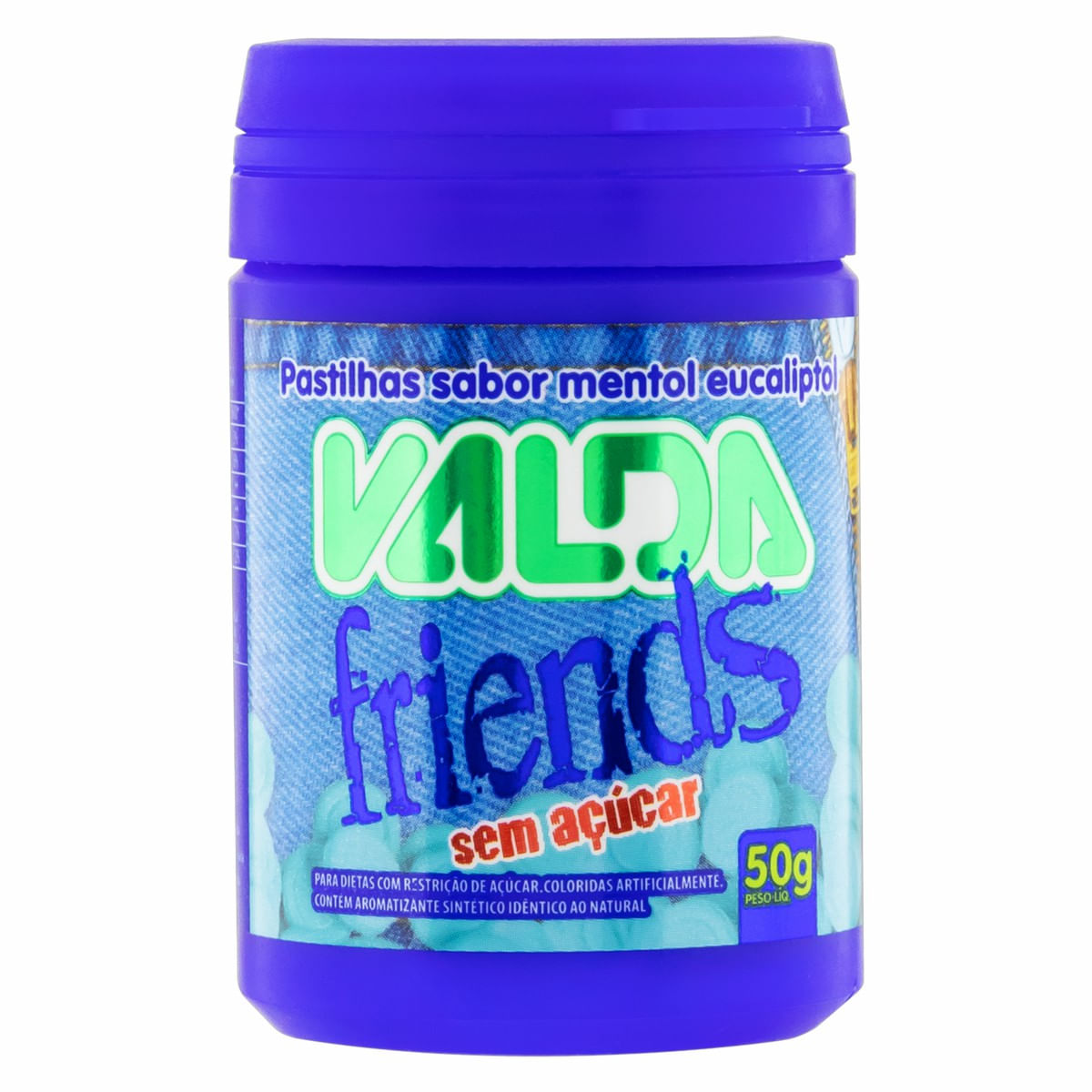 Encontraproduto.com.br - Pastilhas Mentol Eucalipto Zero Açúcar Valda Friends Frasco 50g