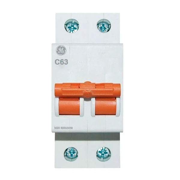 Disjuntor Bipolar Din 2P 63A 220v Curva C 3Ka Ge