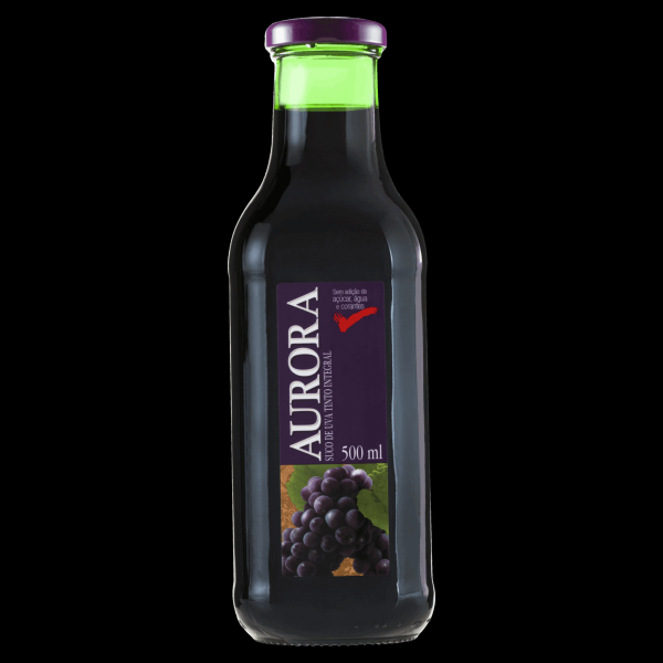 Encontraproduto.com.br - Suco Integral Uva Tinto Aurora Garrafa 500ml