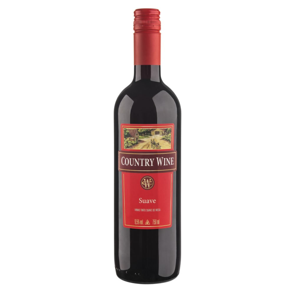 Encontraproduto.com.br - Vinho Nacional Country Wine Serra Gaúcha Tinto Suave 750ml
