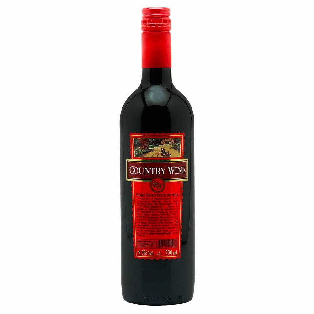 Encontraproduto.com.br - Vinho Nacional Country Wine Serra Gaúcha Tinto Suave 750ml