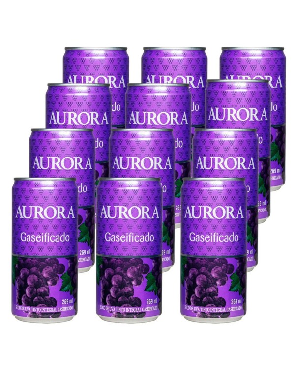 Encontraproduto.com.br - Suco de Uva Tinto  Aurora Integral Gaseificado 269ml