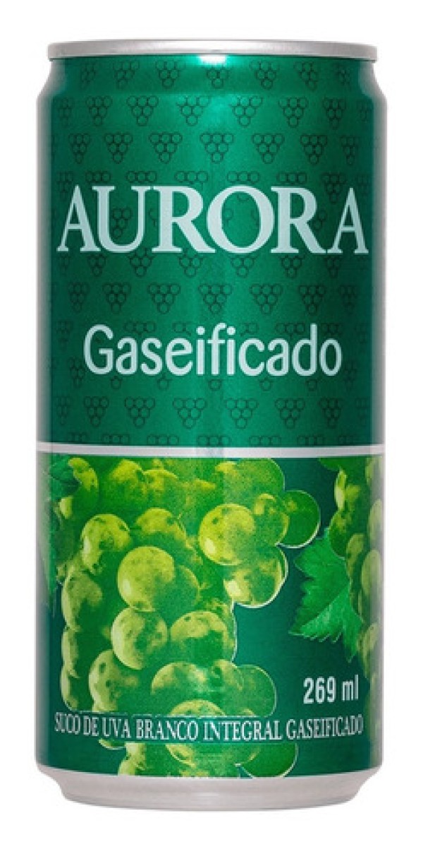Suco Gaseificado Integral Uva Aurora Branco 269ml Lata