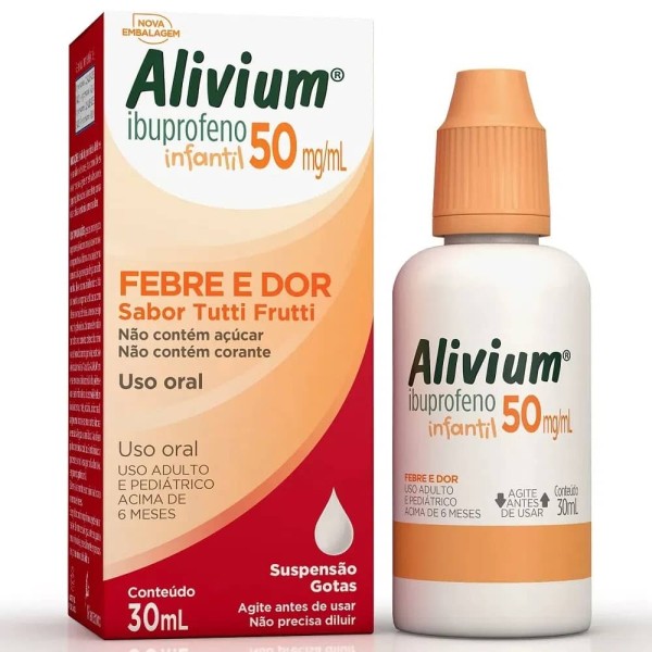 Encontraproduto.com.br - Analgésico e Antitérmico Alivium Infantil 50mg/ml 30ml