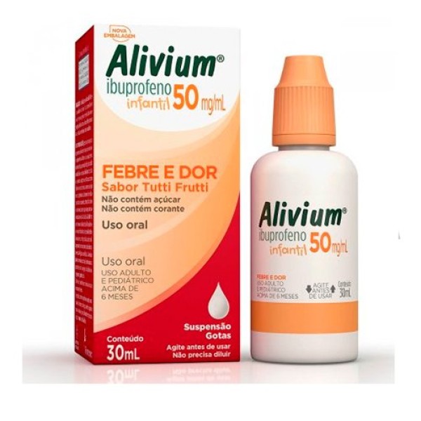 Encontraproduto.com.br - Analgésico e Antitérmico Alivium Infantil 50mg/ml 30ml