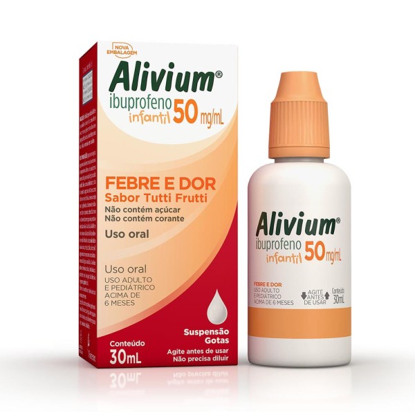 Encontraproduto.com.br - Analgésico e Antitérmico Alivium Infantil 50mg/ml 30ml