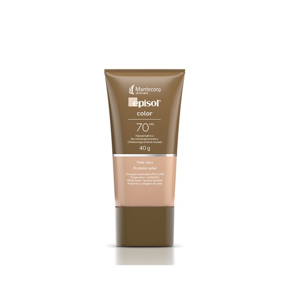 Encontraproduto.com.br - Episol Protetor Solar Rosto FPS70 Color Pele Clara 40g