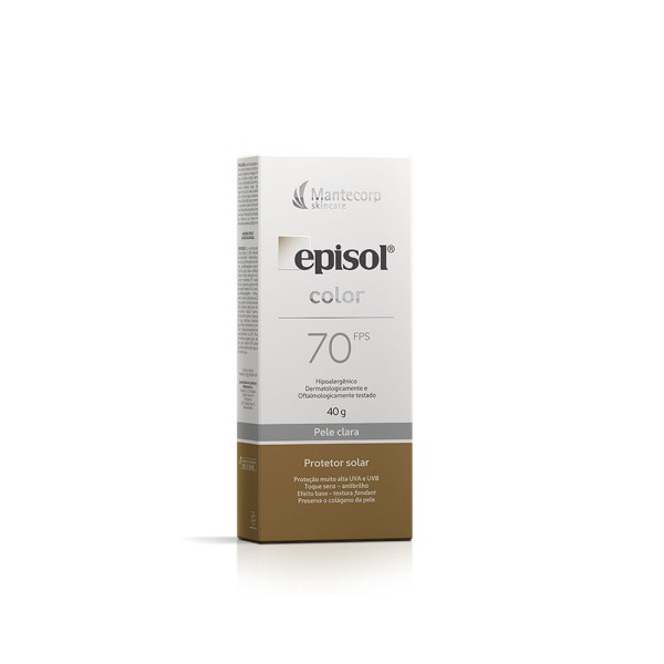 Encontraproduto.com.br - Episol Protetor Solar Rosto FPS70 Color Pele Clara 40g