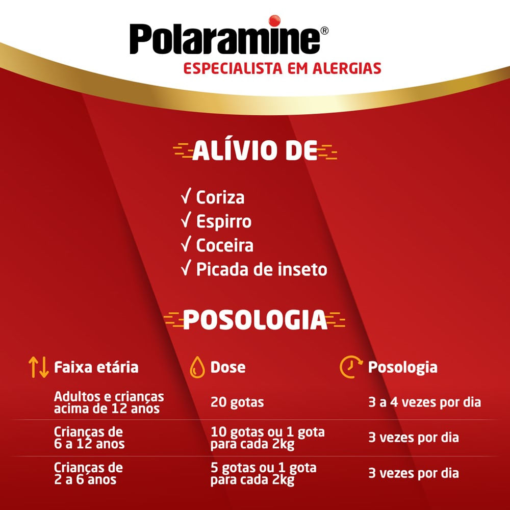 Encontraproduto.com.br - Polaramine 0,4mg/ml Frutas Mantecorp Farmasa Caixa 120ml + Copo Dosador