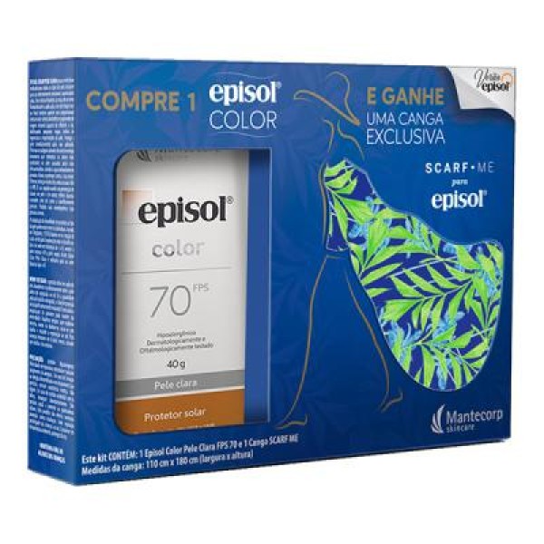 Encontraproduto.com.br - Kit Episol Color Clara Fps70 40G Canga