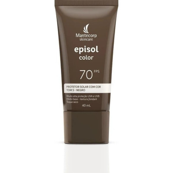 Protetor Solar Facial Episol Color Tom 5 Negro FPS 70 - 40ml