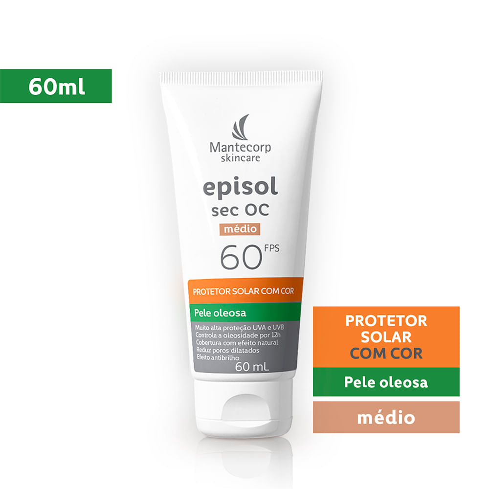 Encontraproduto.com.br - Protetor Solar Facial  Episol Médio Escuro FPS60-60ml