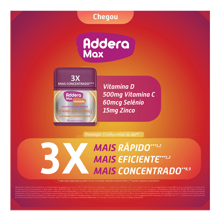 Encontraproduto.com.br - Addera Max Imunidade Mantecorp Farmasa 26g 30 Comprimidos
