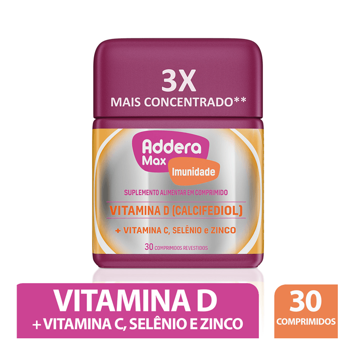 Encontraproduto.com.br - Addera Max Imunidade Mantecorp Farmasa 26g 30 Comprimidos