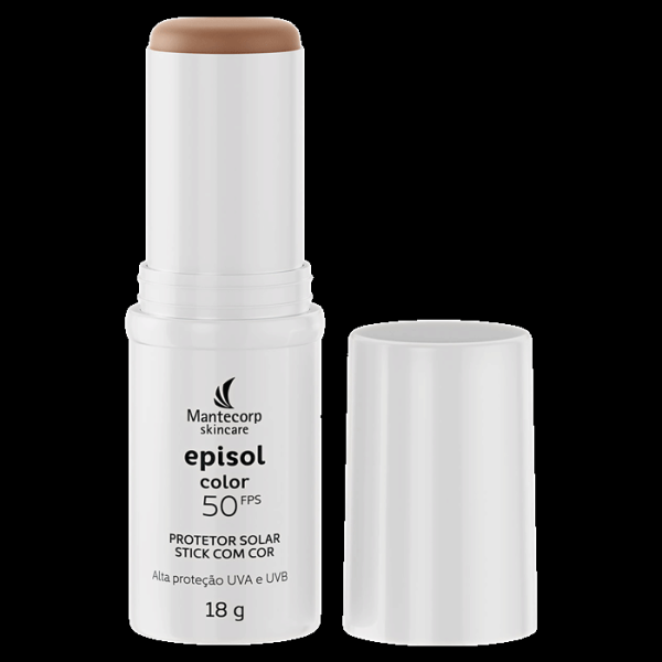 Encontraproduto.com.br - Protetor Solar Facial Episol Color Stick FPS 50 Claro 18g