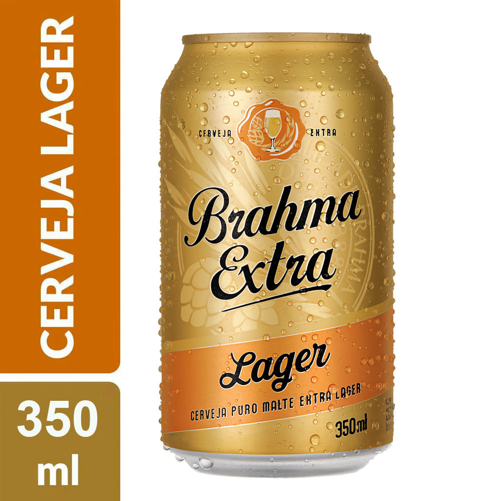 Encontraproduto.com.br - Cerveja Puro Malte BRAHMA Extra Lager Lata 350ml