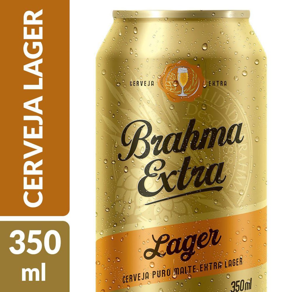 Encontraproduto.com.br - Cerveja Puro Malte BRAHMA Extra Lager Lata 350ml