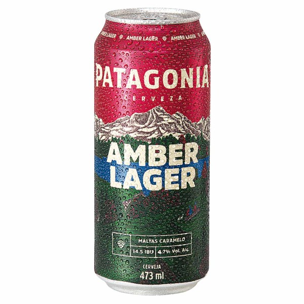 Cerveja Patagonia Amber Lager Lata 473ml