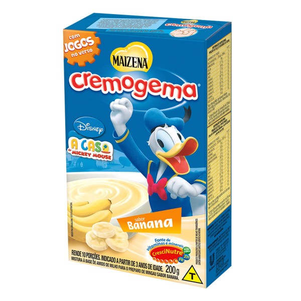 Encontraproduto.com.br - Cremogema Sabor Banana Caixa 200g