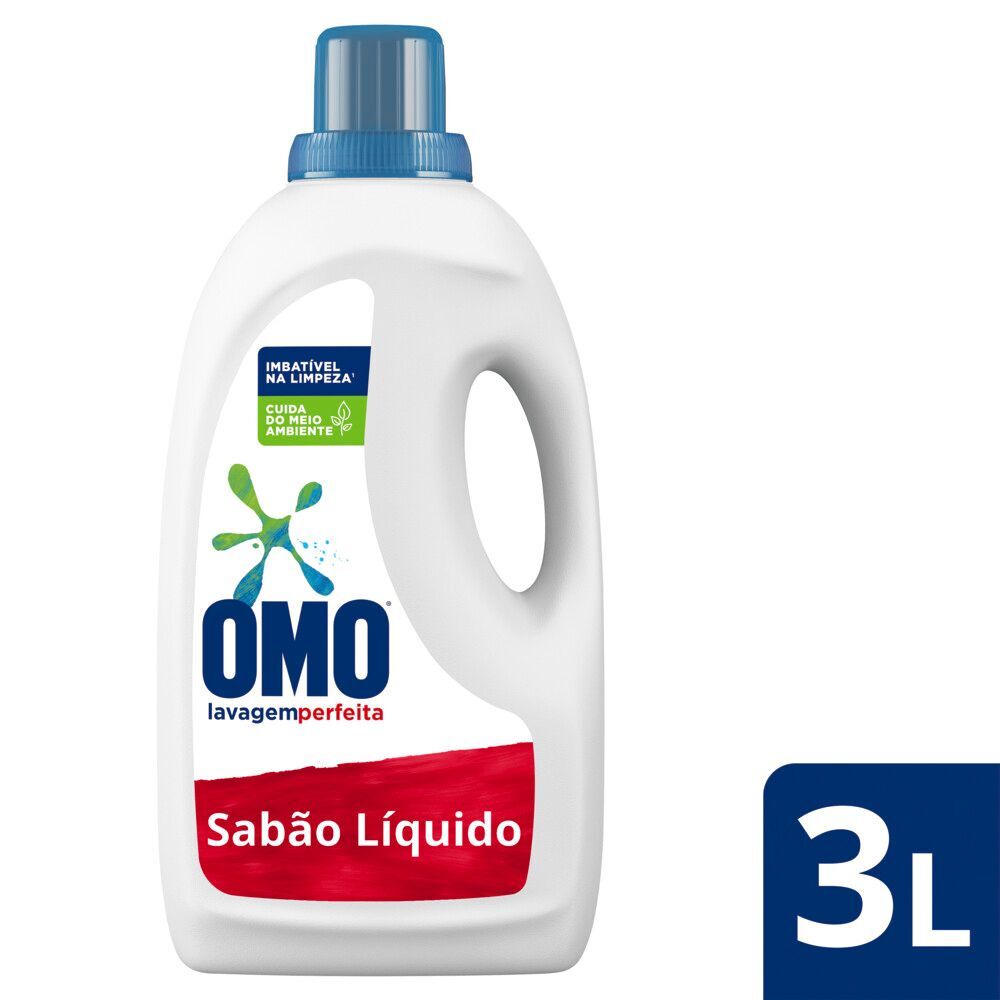 Sabão Líquido Omo Lavagem Perfeita Frasco 3 Litros