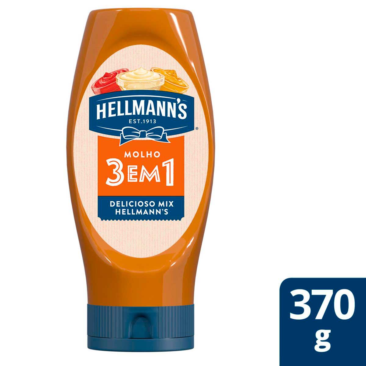 Encontraproduto.com.br - Molho Hellmanns 3 em 1 Squeeze 370g