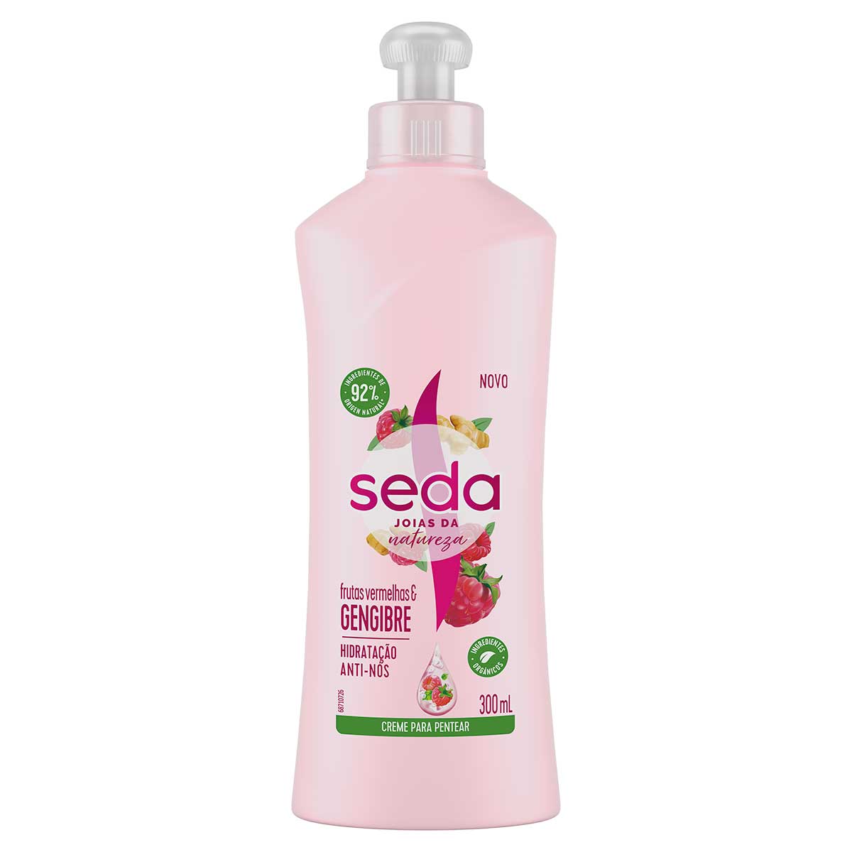 Encontraproduto.com.br - Creme para Pentear Frutas Vermelhas & Gengibre Seda Joias da Natureza  300ml