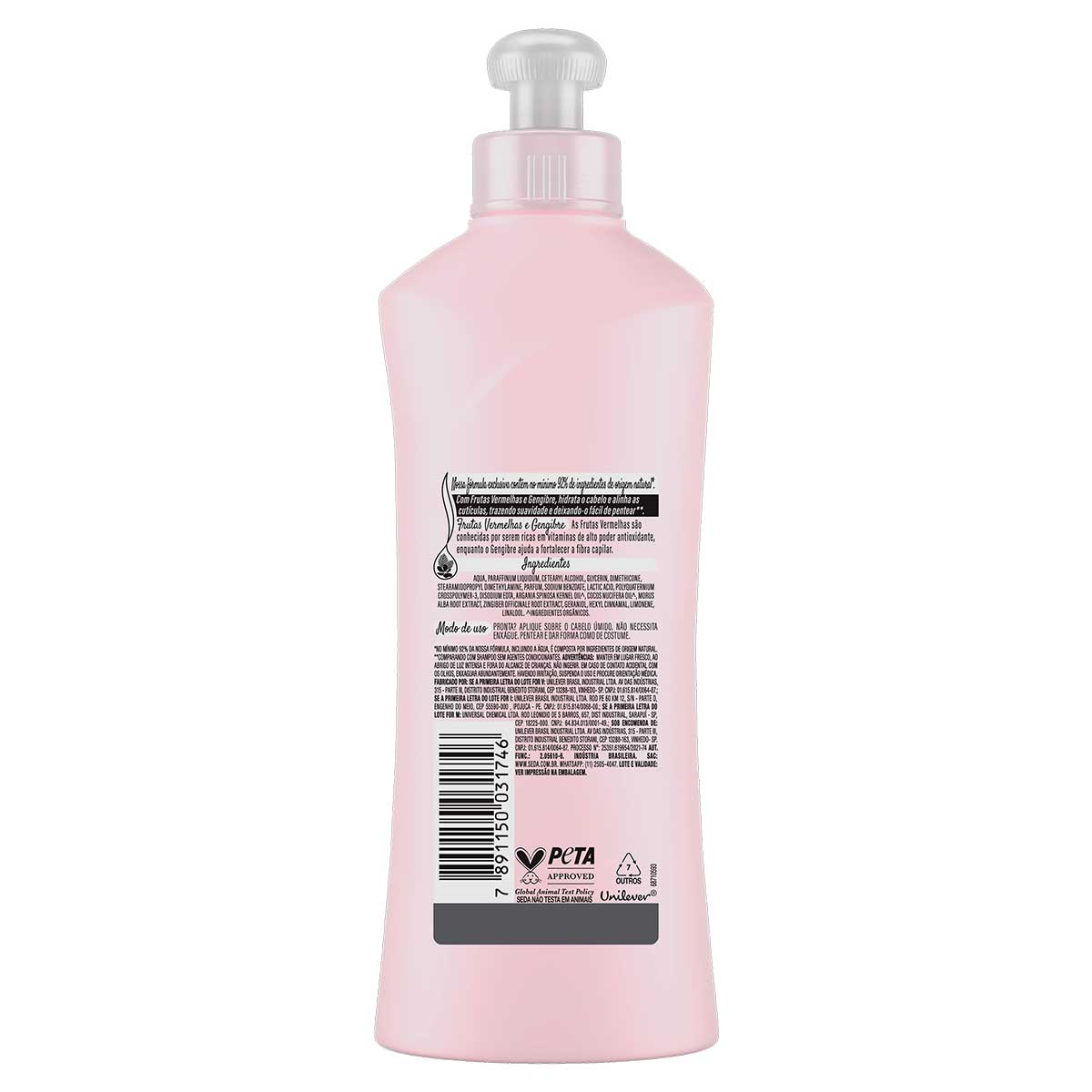 Encontraproduto.com.br - Creme para Pentear Frutas Vermelhas & Gengibre Seda Joias da Natureza  300ml
