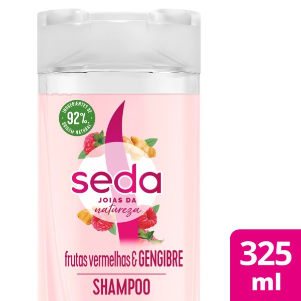 Shampoo Frutas Vermelhas e Gengibre Seda Joias da Natureza 325ml