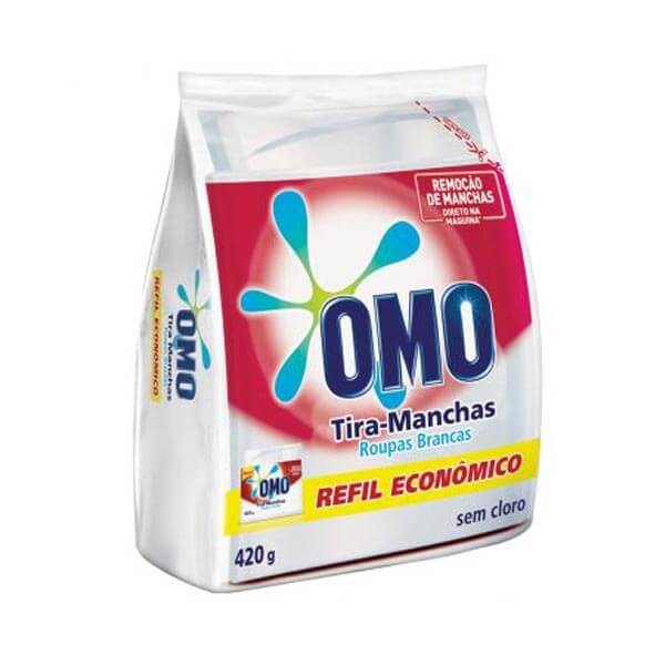Encontraproduto.com.br - Tira Manchas Pó OMO Para Roupas Brancas 420g