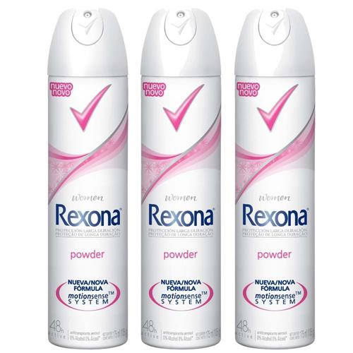 Encontraproduto.com.br - Kit Desodorante Aerosol Powder 3 Unidades 90g Cada