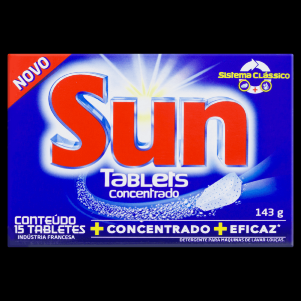 Encontraproduto.com.br - Detergente para Máquina de Lavar Louça em Tablete Sun Concentrado 143g
