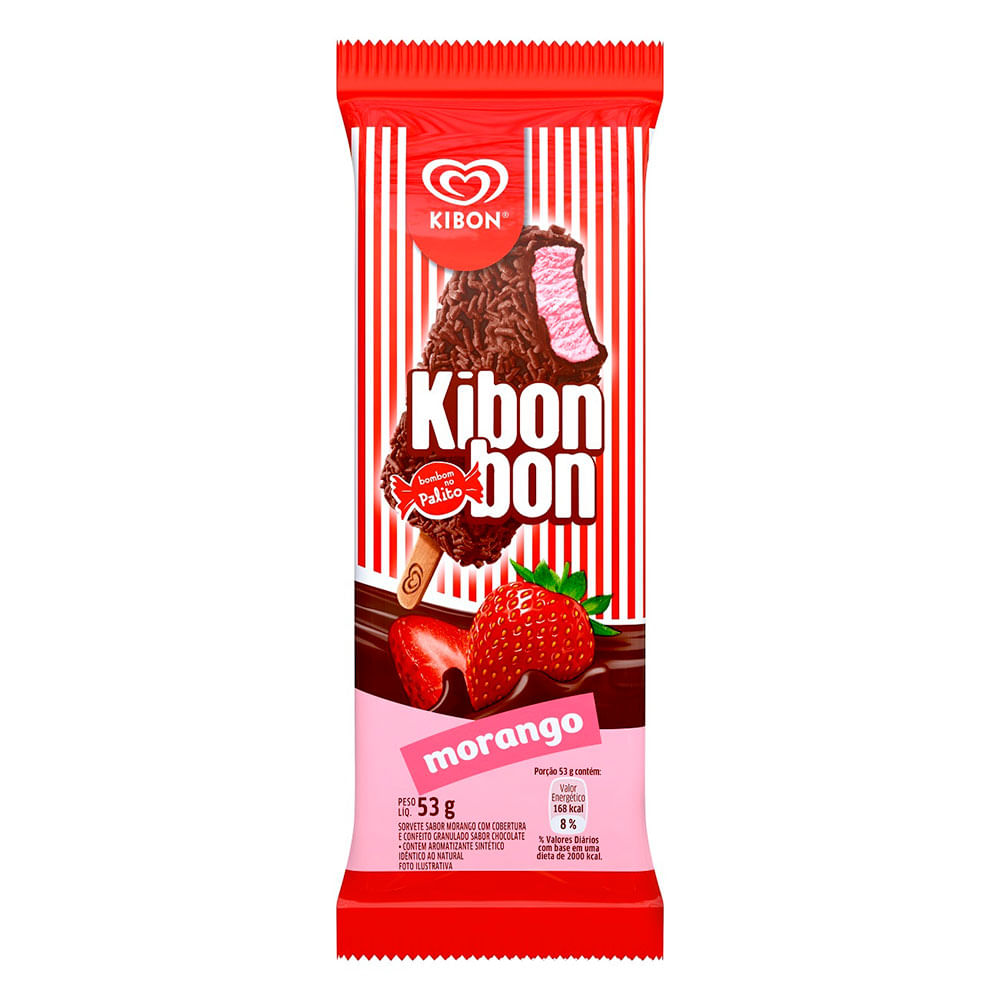 Encontraproduto.com.br - Kibon Palito Kibonbon Morango 77Ml